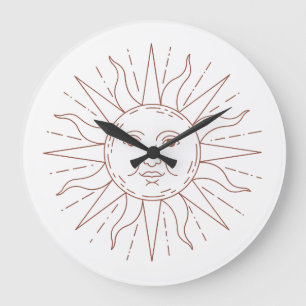 Relógio de Parede Rosto de Sol Celestial