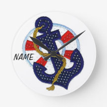 Relógio de Parede "Sailor" do MONOGRAM NURSERY