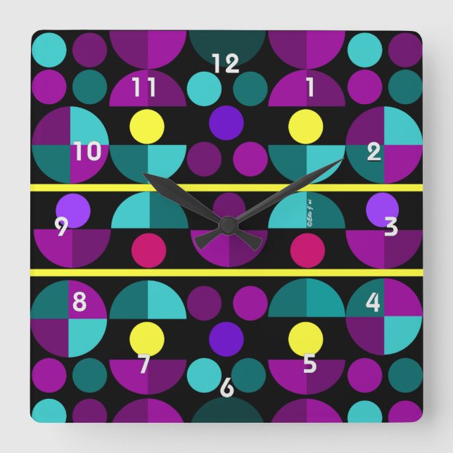 Relógio de Parede Semi Círculos (Frente)