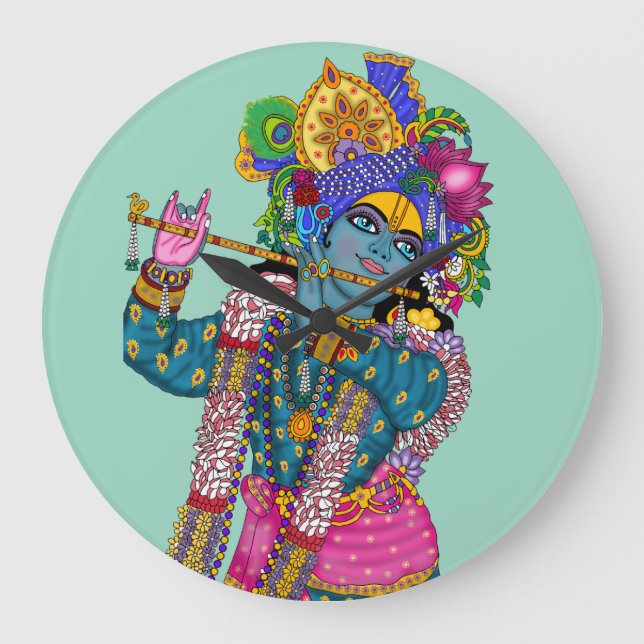 Relógio de Parede Senhor Krishna (Frente)