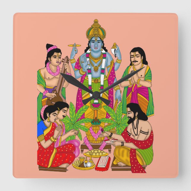 Relógio de Parede Senhor Satyanarayan (Frente)