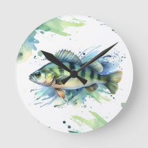 Relógio de Parede - Série Watercolor: Perch