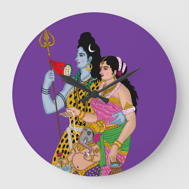 Relógio de Parede Shiv Parvati (Frente)