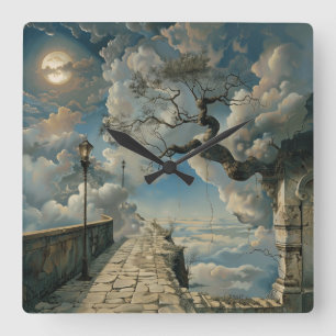 Relógio de Parede Surrealismo Aquarela