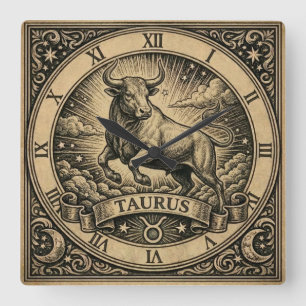 Relógio de Parede Taurus Vintage Zodíaco