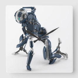 Relógio de Parede Tech Quadrado 3D