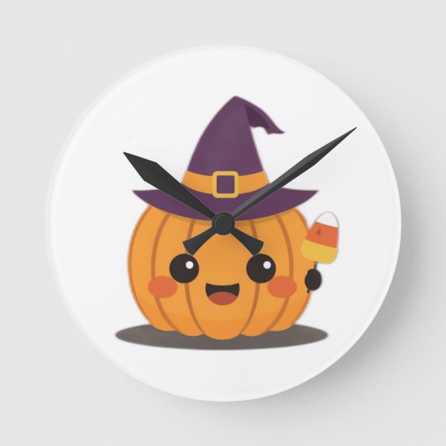 relógio de parede temático de Halloween (Frente)