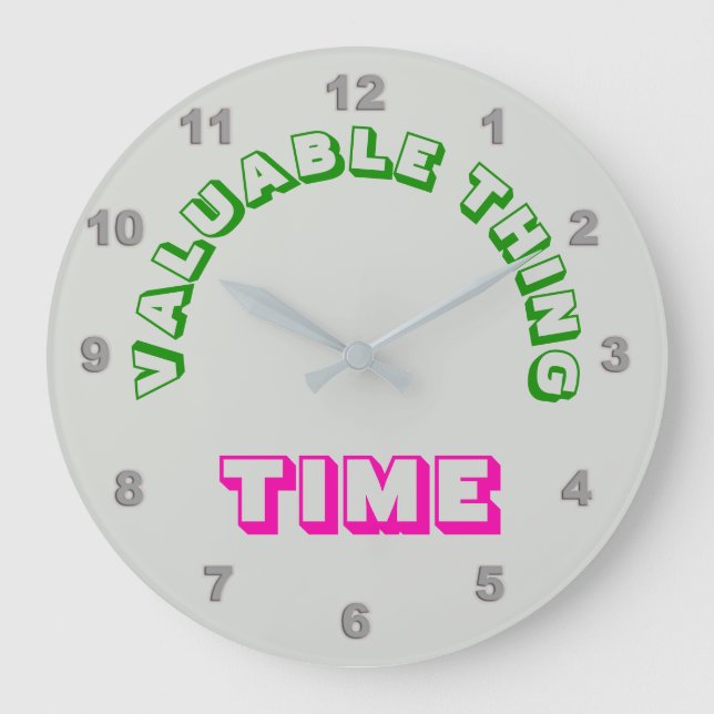 Relógio de Parede "Tempo" valioso (Frente)