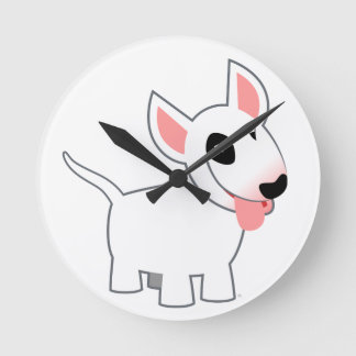 Relógio de Parede Terrier Touro de Cartoon Bonito