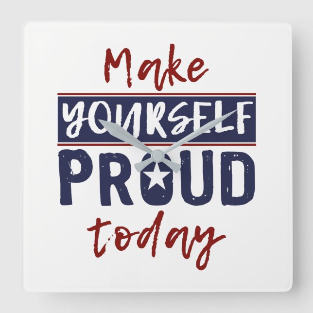 Relógio de parede "Torne-se Orgulhoso" (Frente)