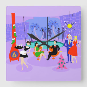 Relógio de Parede Tropical de Natal