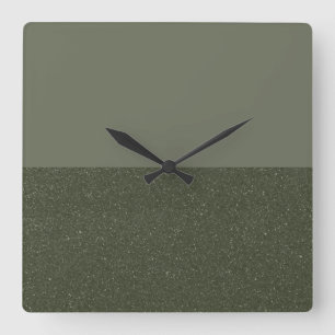 Relógio de Parede Verde de Moss com Meia Textura