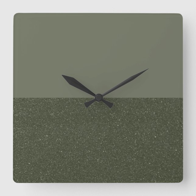 Relógio de Parede Verde de Moss com Meia Textura (Frente)