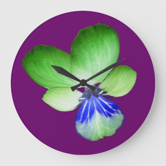 Relógio de parede verde e azul (Frente)