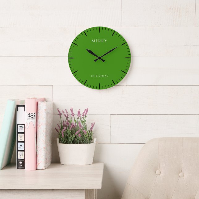 Relógio de Parede Verde Festivo de Natal Super Dim (Sala de leitura)