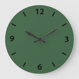Relógio de Parede Verde Hunter com Números Negro