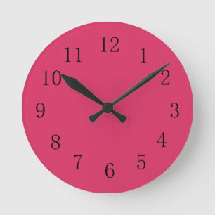 Relógio de Parede Vermelha Cerise