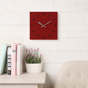 Relógio de Parede Vermelho Fundo e Elegante – 10,7