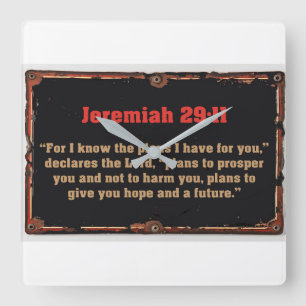 Relógio de Parede Versículo Bíblico Jeremias 29:11