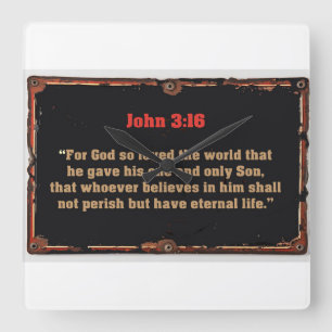 Relógio de Parede Versículo Bíblico João 3:16