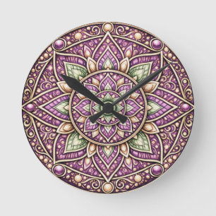 Relógio de Parede Vibrante Mandala – Ar Geométrico