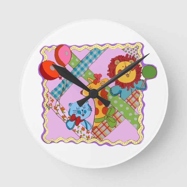 Relógio de Parede Vintage Animais de Safari (Frente)