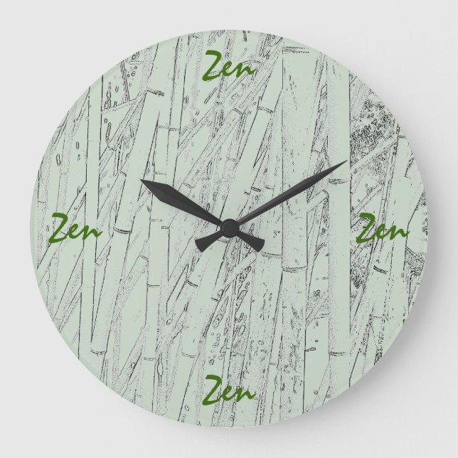 Relógio de Parede 'Zen Bamboo' (Frente)