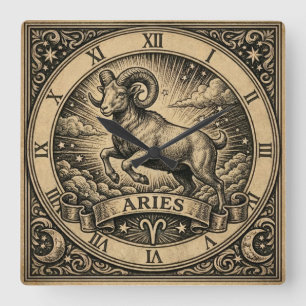 Relógio de Parede Zodíaco Vintage Áries