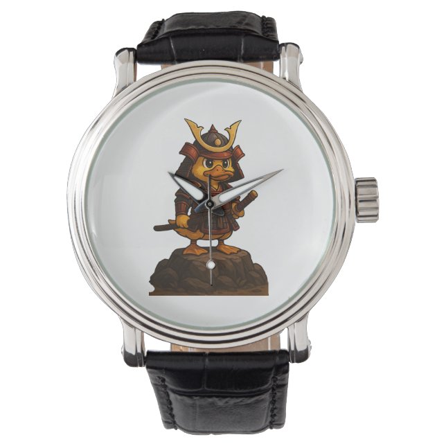 Relógio de Pato Samurai Fofo  (Frente)