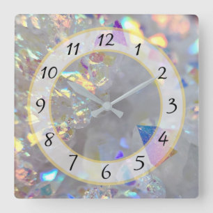 Relógio de Pedra Cinzenta Metálica Branca