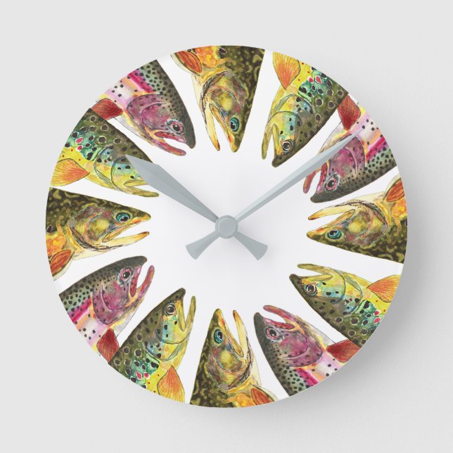 Relógio de pesca de trutas (Frente)