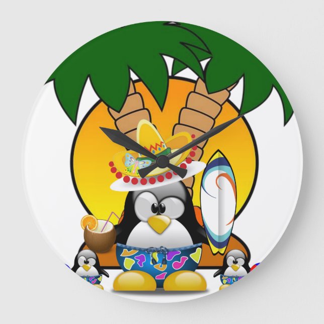 Relógio de pinguins (Frente)