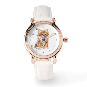 Relógio de Presente de Bebê Gatinho Fofo