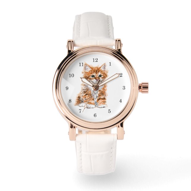 Relógio de Presente de Bebê Gatinho Fofo (Frente)