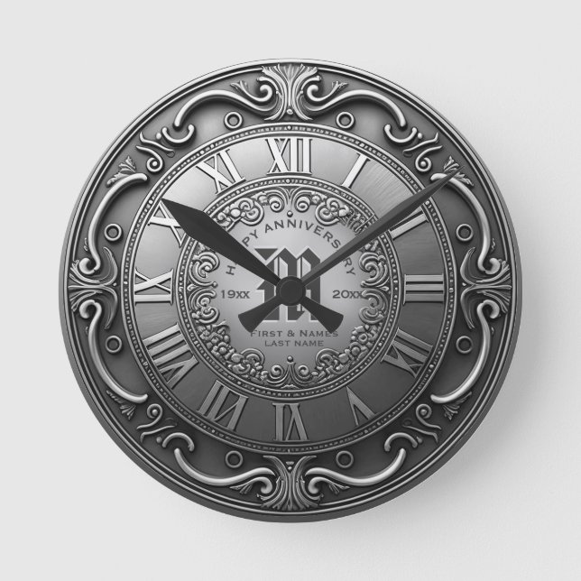 Relógio de Procura de Vintage em Qualquer Ano (Frente)