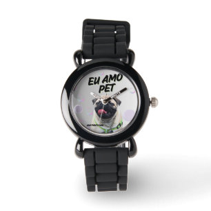 relógio de pulseira de silicone pet