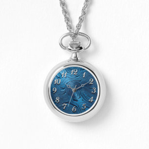 Relógio de pulseira pendente elegante + corrente c