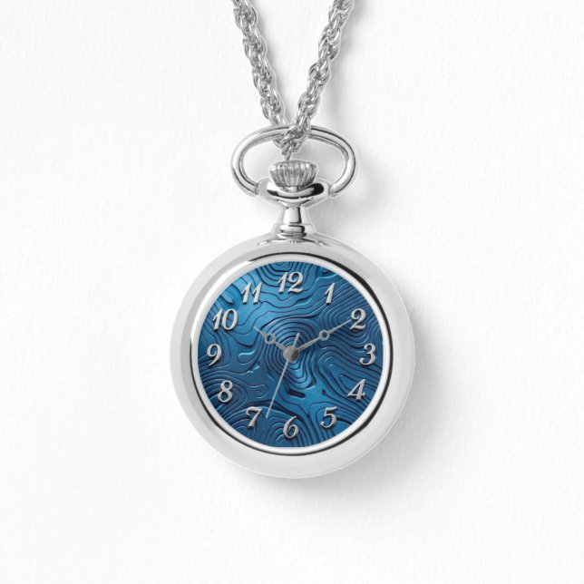Relógio de pulseira pendente elegante + corrente c (Frente)