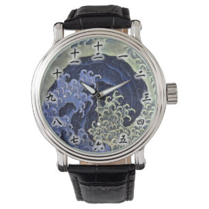 Relógio De Pulso 北斎の波, onda de Hokusai do 北斎, Hokusai,