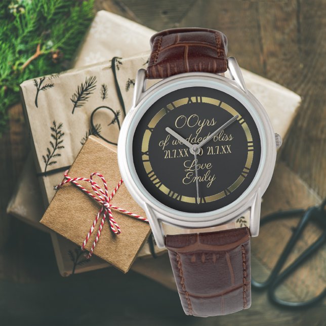 Relógio De Pulso 30 35º 40º aniversário do casamento Marido 2 (Criador carregado)