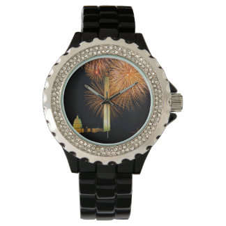 Relógio De Pulso 4 de julho, Firework Display, Skyline