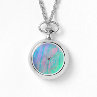 Relógio De Pulso Abalone Shell Watercolor Mãe da Pedra Pérola