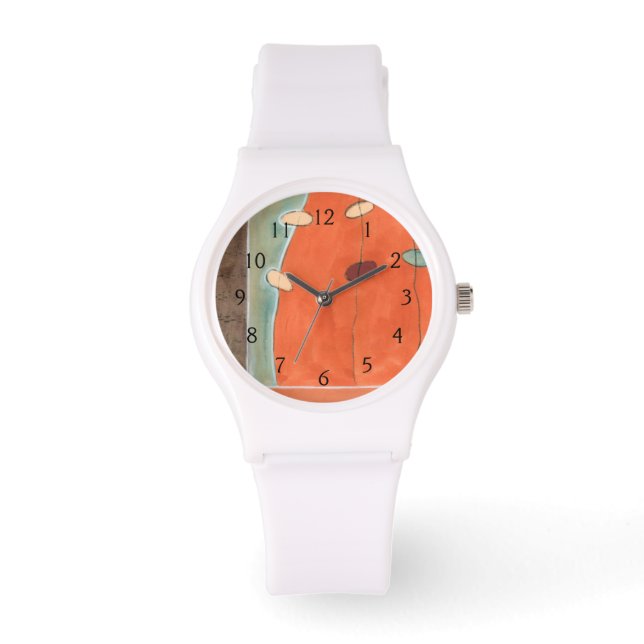 Relógio De Pulso Abstrato de Ovos por Erica J Vess (Frente)