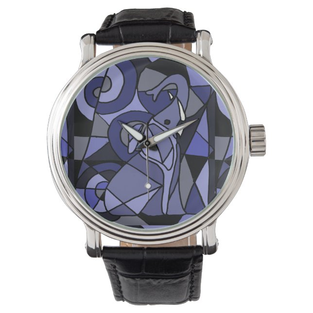 Relógio De Pulso Abstrato Elephant Art Watch (Frente)