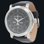 Relógio De Pulso Advogado de Nome Personalizado de Escala Legal<br><div class="desc">Um advogado de nome personalizado que apresente o seu nome ou o nome do destinatário do presente.</div>