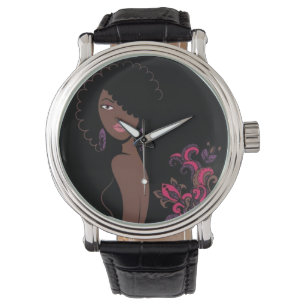 Relógio De Pulso Afrocentric Beauty Watch