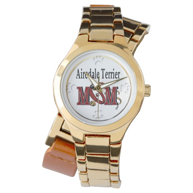 Relógio De Pulso Airedale Terrier MOM (Frente)