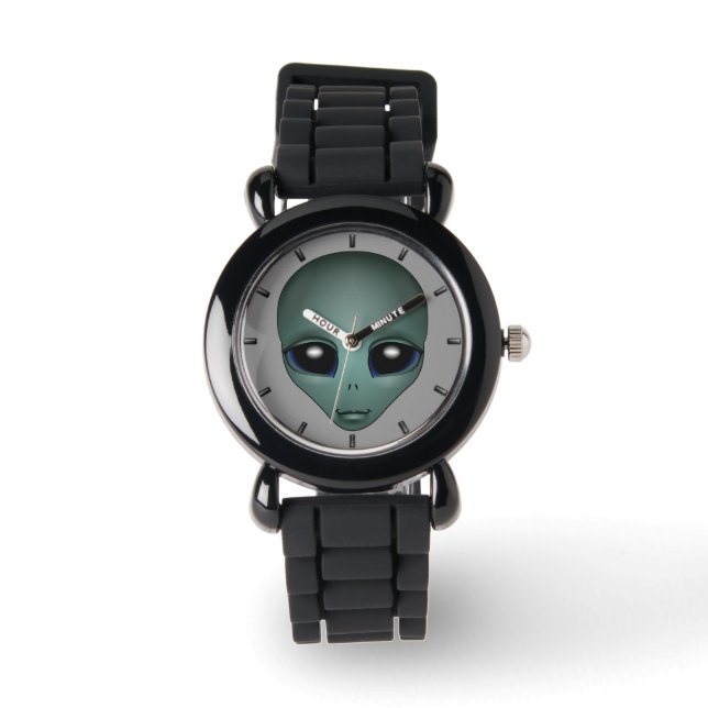 Relógio De Pulso Alienígena Observar Cinza da Alienígena da  ET Ali (Frente)