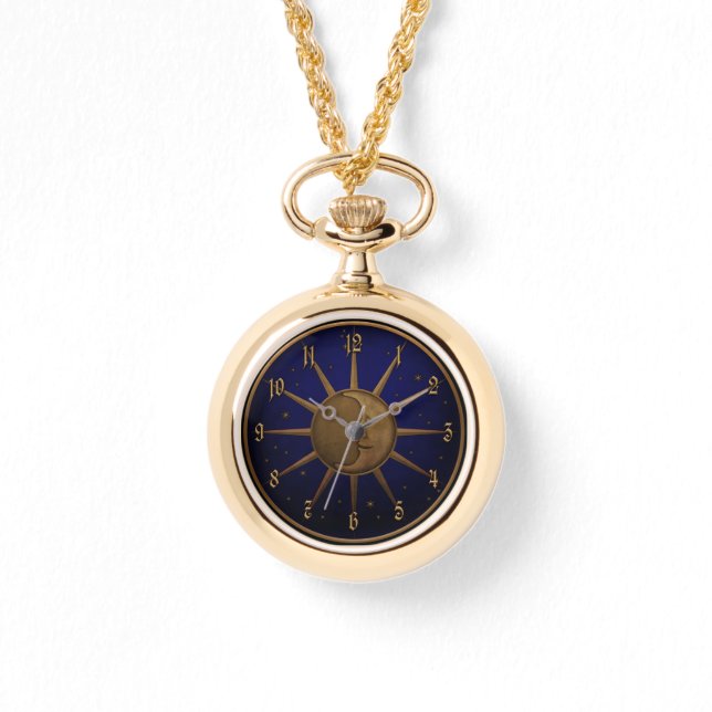 Relógio De Pulso Alivio Celestial Sun Moon Brass (Frente)