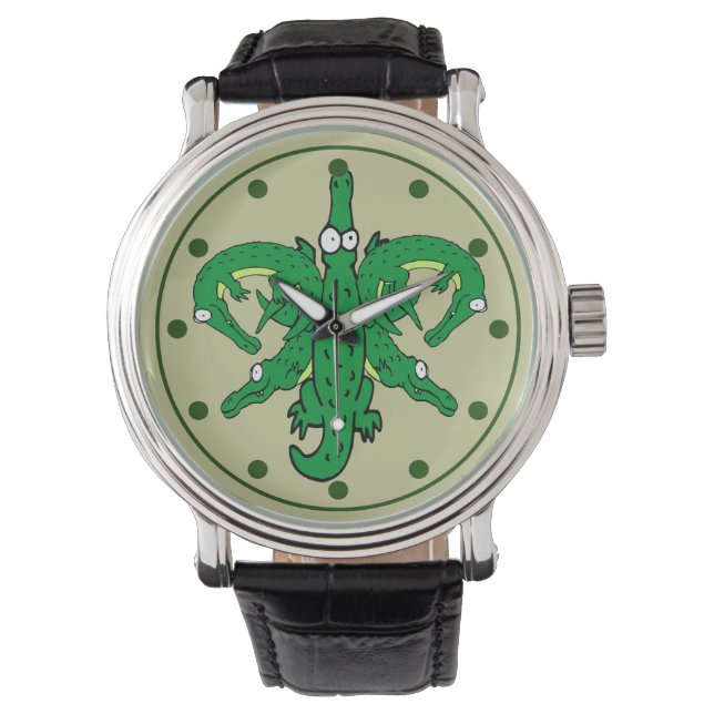 Relógio De Pulso Alligator Fleur De Lis (Frente)